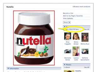 Nutella Facebook Fan Page